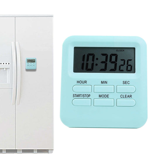 3-in-1 Electric Digital Timer Multi-Functional Loud Alarm Clock for Kitchen Gym Classroom Blue