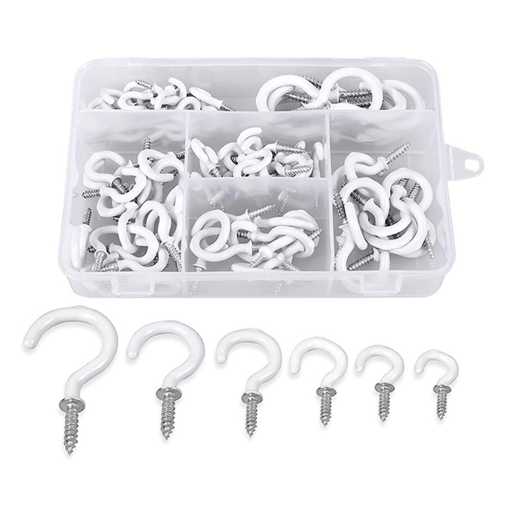 90 PCS Ceiling Hooks -White