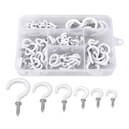 90 PCS Ceiling Hooks -White