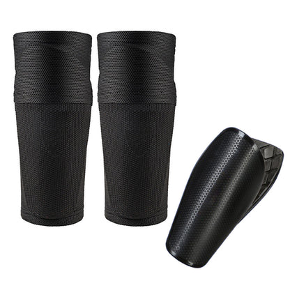Pair of Soccer Shin Guards Leg Sleeves with Insert Pocket