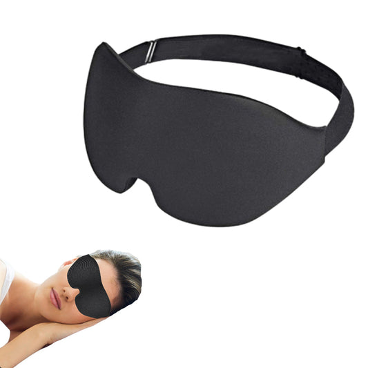 Travel 3D Sleeping Eye Mask Light Blocking Eye Shade Cover Black