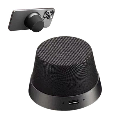 2-in-1 Portable Bluetooth Speaker and Phone Stand Gift for Birthday Christmas Black