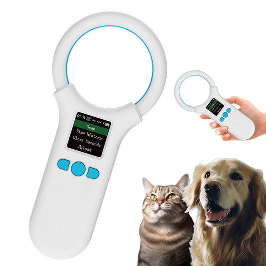 Pet Chip Reader 134.2KHz/125KHz Dog & Animal ID Tag Scanner White
