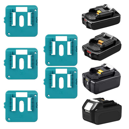 5Pcs Wall Mounted Battery Holders Compatible with Makita 18V Batteries