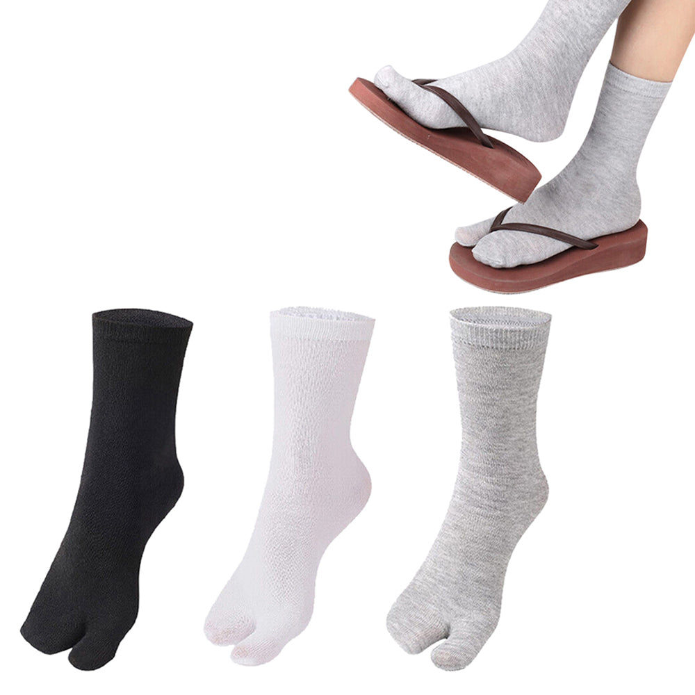 3Pairs of Flip Flop Socks Sandal Split Toe Socks for Men Women