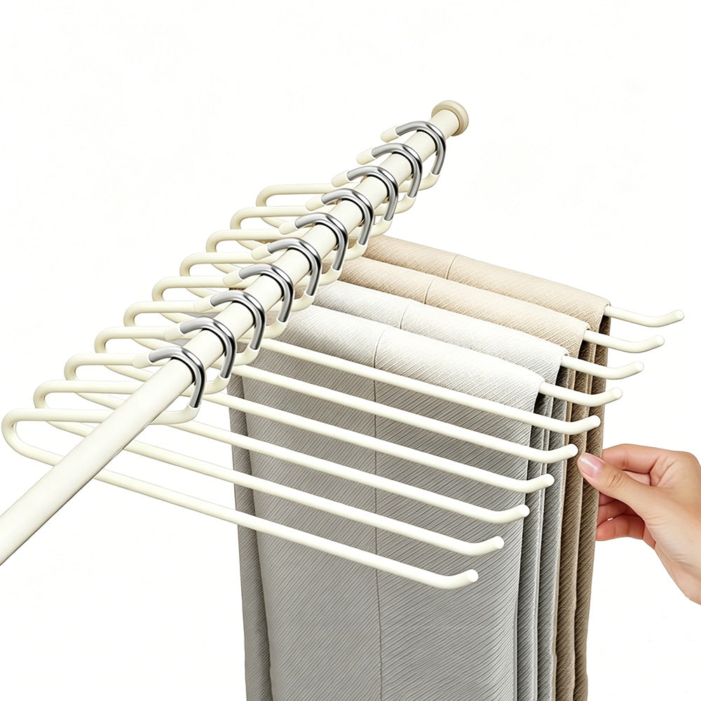 10 Pack Open Pant HangersCream