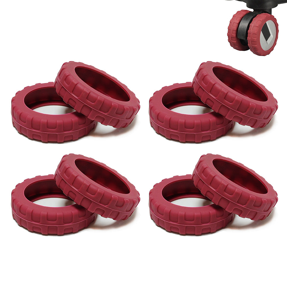 8Pcs Luggage Wheel Covers Silicone Suitcase Wheels Protector Sleeves