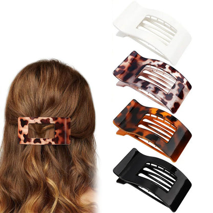 4PCS Large Flat Hair Clips Rectangle No-Slip Claw Clips for Women Style 1