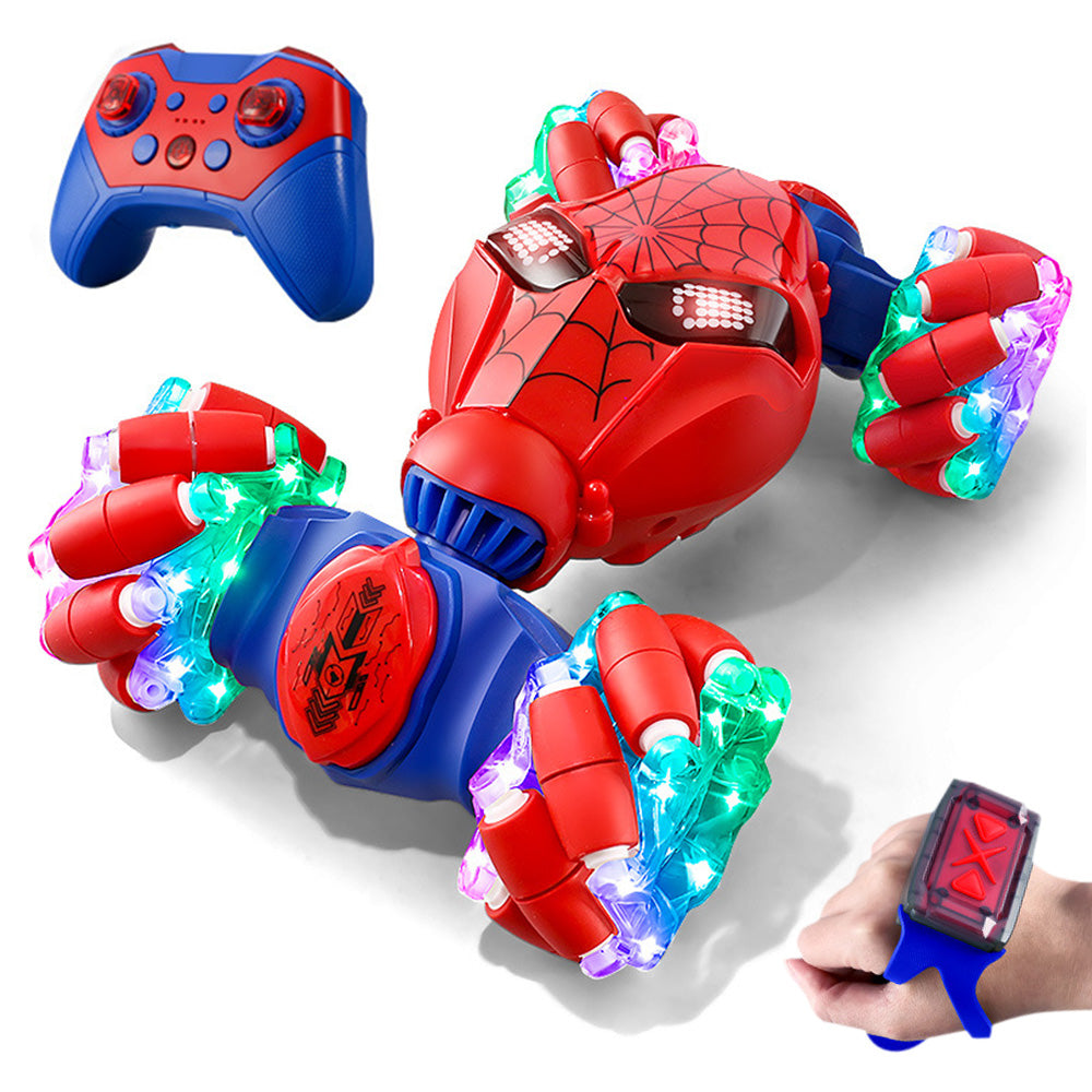 4WD Gesture Sensing RC Stunt Car with Drift Lights & Music Hand-Controlled Toy Red