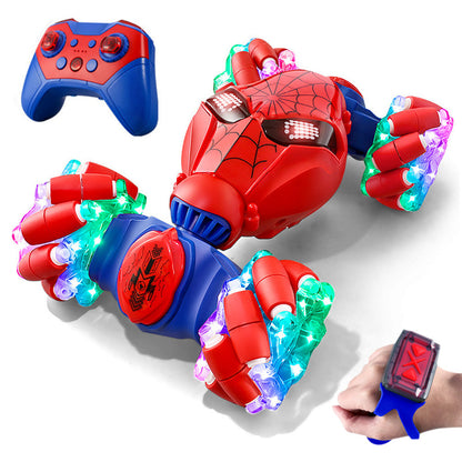 4WD Gesture Sensing RC Stunt Car with Drift Lights & Music Hand-Controlled Toy Red