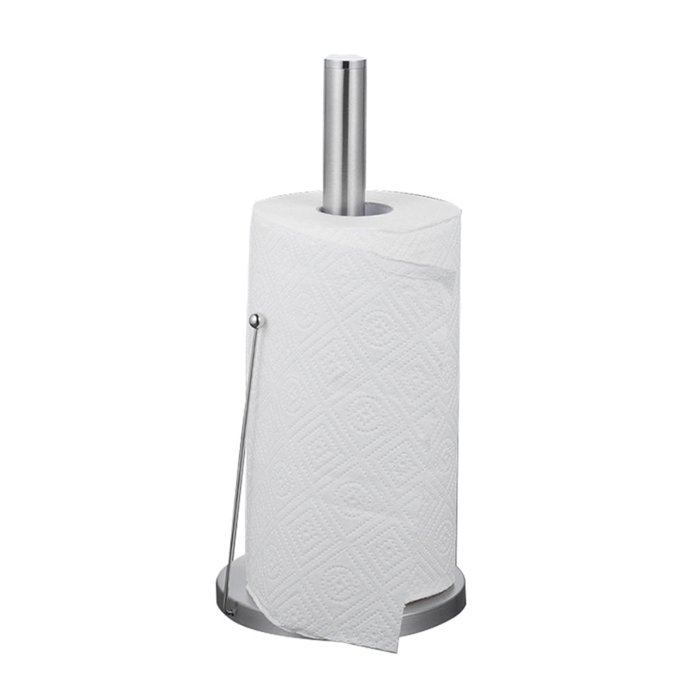 Stainless Steel Roll Paper Stand Tension Arm Standing Paper Towel Holder Style 1