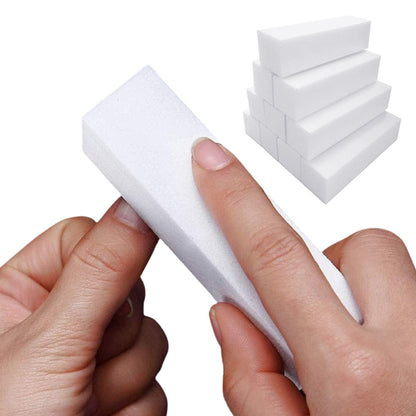 10Pcs 150 Grit Nail Buffer Blocks for Acrylic and Gel Nails-White