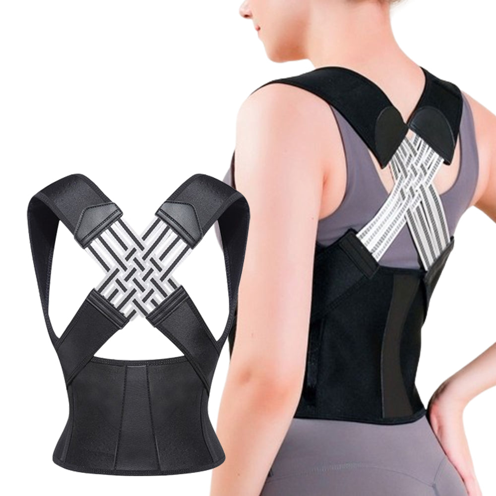 Adjustable Posture Corrector Low Back Support Shoulder Brace Belt for Women Men XL Size