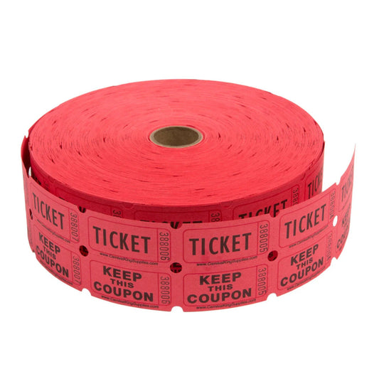 1000Pcs Tacticai Raffle Tickets for Carnivals Events Entry Reward Fundraiser Prizes Red