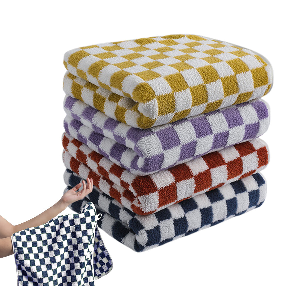 4Pcs Set Absorbent Hand Towels Soft Fleece Face Towels for Bathroom Kitchen Gym