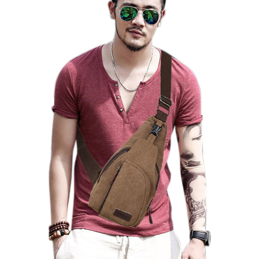 Men's Crossbody Bag Chest Sling Bag for Travel Hiking