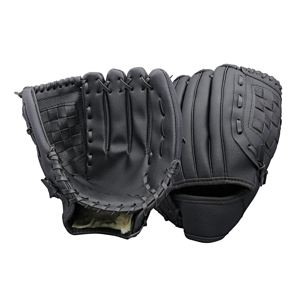 1X Baseball Glove Softball Training Mitt Left Hand Gloves for Children Adult Black