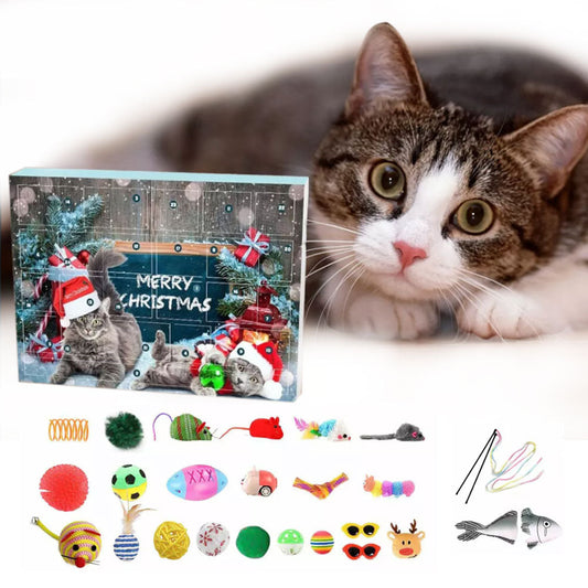 Xmas Cat Toys Advent Calendar 24 DaysChristmas Countdown Calendar for Kitten
