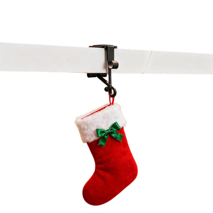 2-in-1 Christmas Stocking and Garland Hanger for Fireplace Mantel with Non-Slip Pads
