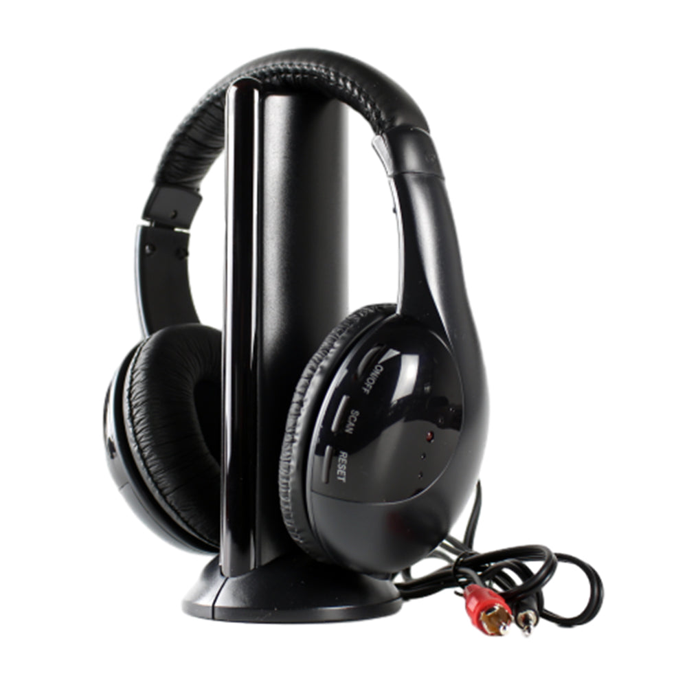 5-In-1 Home Headset Wireless TV Radio Headphones with Microphone