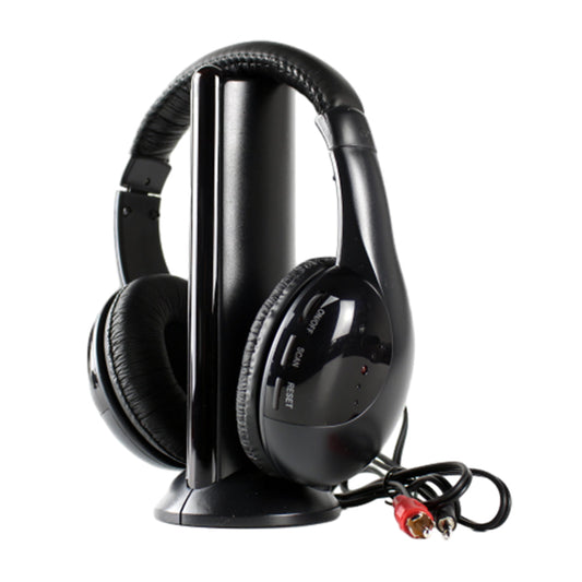 5-In-1 Home Headset Wireless TV Radio Headphones with Microphone