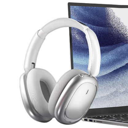Lightweight Clear Over Ear Bluetooth Headsets-Silver