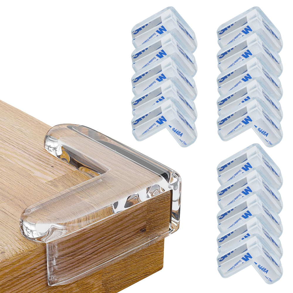 32Pcs L-Shape Corner Protectors Set Clear Furniture Corner Guard for Table Edges Sharp Corners