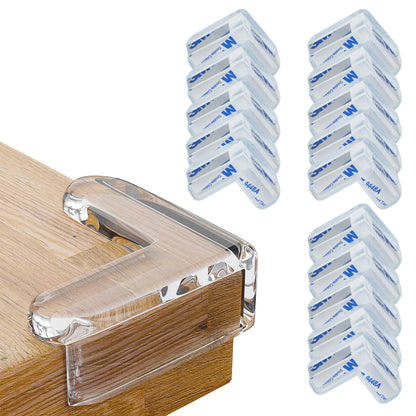 32Pcs L-Shape Corner Protectors Set Clear Furniture Corner Guard for Table Edges Sharp Corners