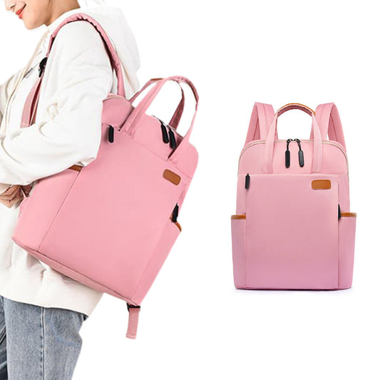 Travel Laptop Backpack Casual Rucksack Shoulder Bag for Work School Pink