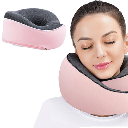 Travel Neck Pillow Memory Foam Airplane Pillow Pink
