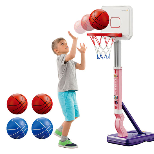Kids Basketball Training Hoop Height Adjustable Basketball Hoop Set for Indoor  Outdoor Playing Pink