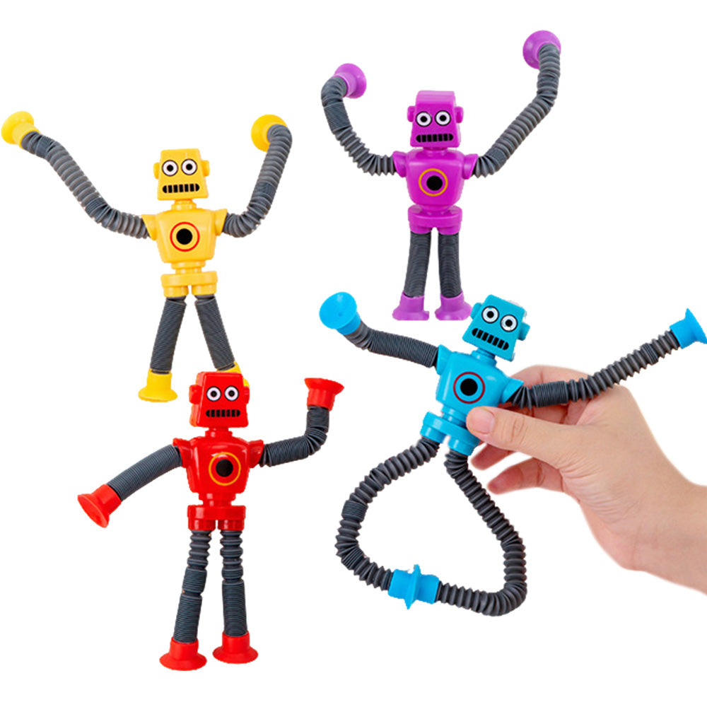4Pcs Suction Cup Pop Tubes Stretchy Sensory Fidget Toys for Kids Style 1