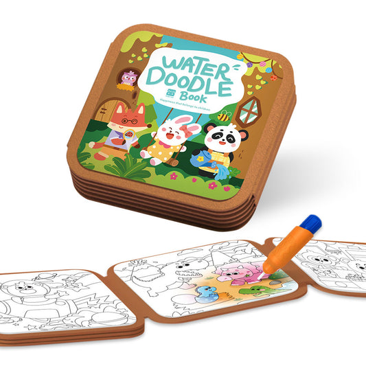 Reusable Water Coloring Book Water Doodle Painting Book Toy for Kids Style 1