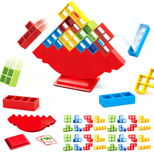 32PCS Tetra Tower Balance Stacking Blocks Game for Adults and Kids