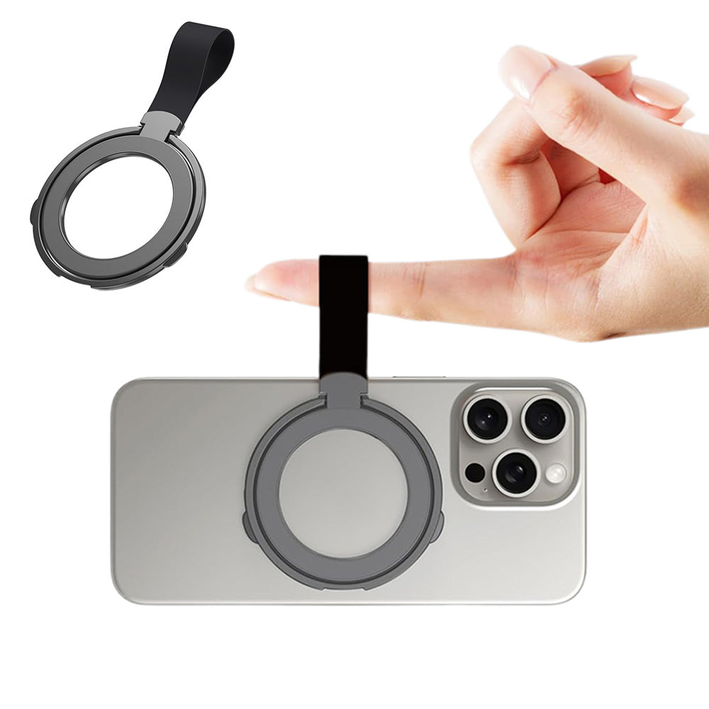 Phone Grip Holder Adjustable Kickstand Ring Compatible with iPhone 15/14/13/12 Series Black