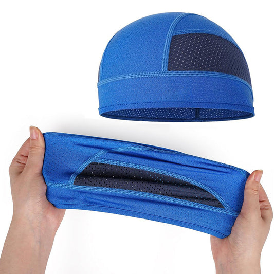 Skull Cap Helmet Liner â€?Cycling & Motorcycle Cap for Under Helmet Use  Blue