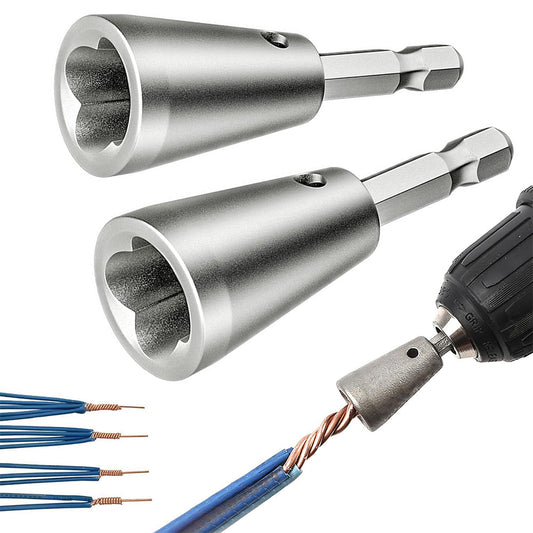 2Pcs Wire Twister Tools for Drill Wire Nut Twister Shank Cable Wire Twisting Tools