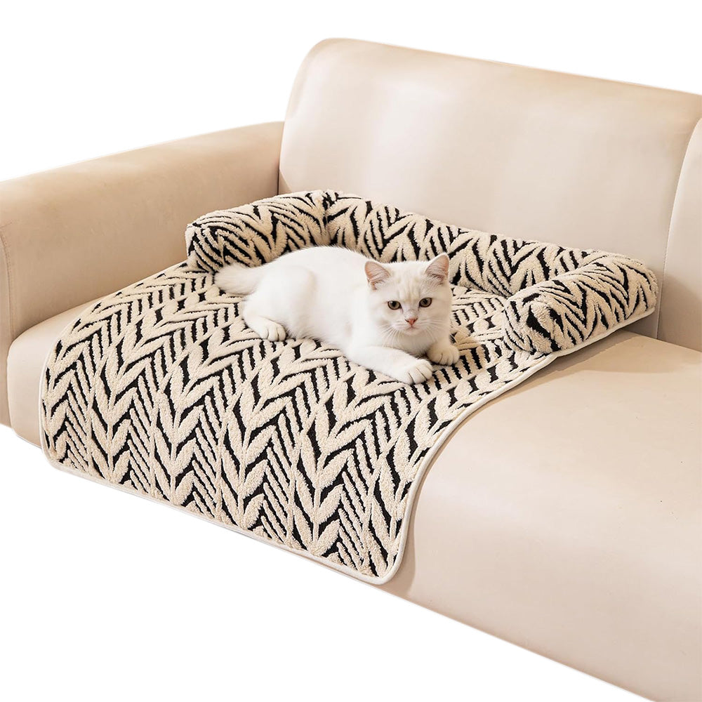 Thick Plush Non Slip Pet Mat-Black