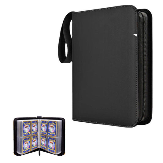 400 Pockets Card Album Cards Binder Book Game Card Collectors Holder Case Black