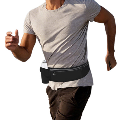 Unisex Waterproof Running Waist Pack Phone Belt -Black