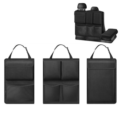 Large Capacity Car Trunk Organizer with Zippers ââ‚?Backseat Storage Black
