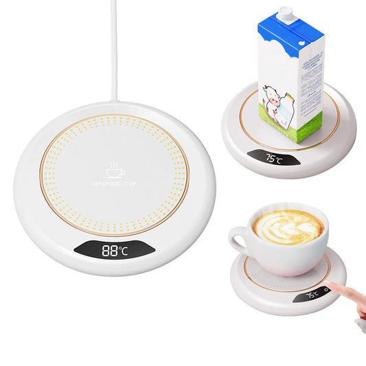 Smart Electric Coffee Mug Warmer 3 Heating Settings Cup Warmer for Coffee Tea Water Milk White
