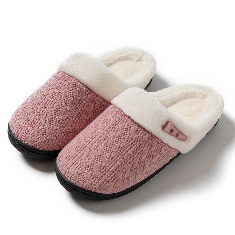Indoor Non Slip Fuzzy Slippers-Pink