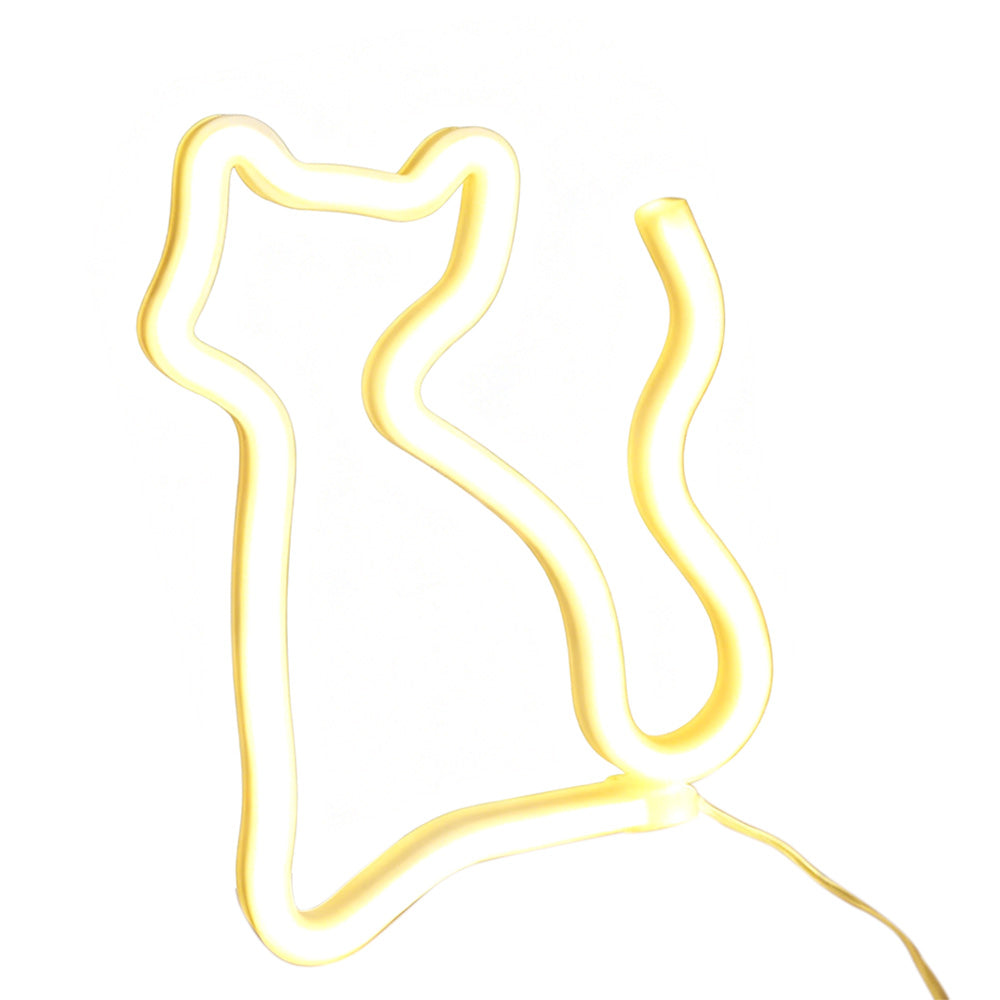LED Cat Rainbow Neon Sign Night Light Lamp for Bedroom Wall and Bedside Decor Style 1