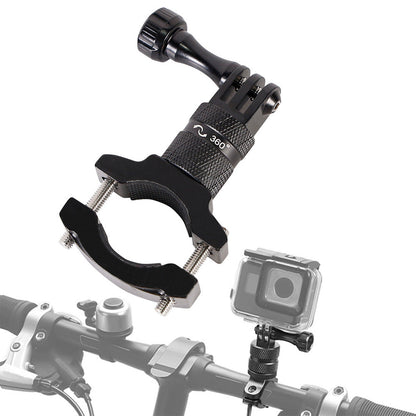Aluminum 360-degree Bike Handlebar Mount for GoPro Hero 13 12 11 Cameras Black