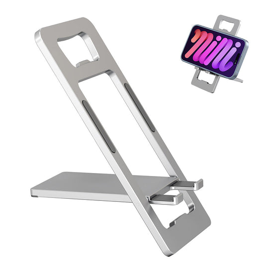 Foldable Aluminum Cell Phone Stand Portable Adjustable Holder for Desk and Travel