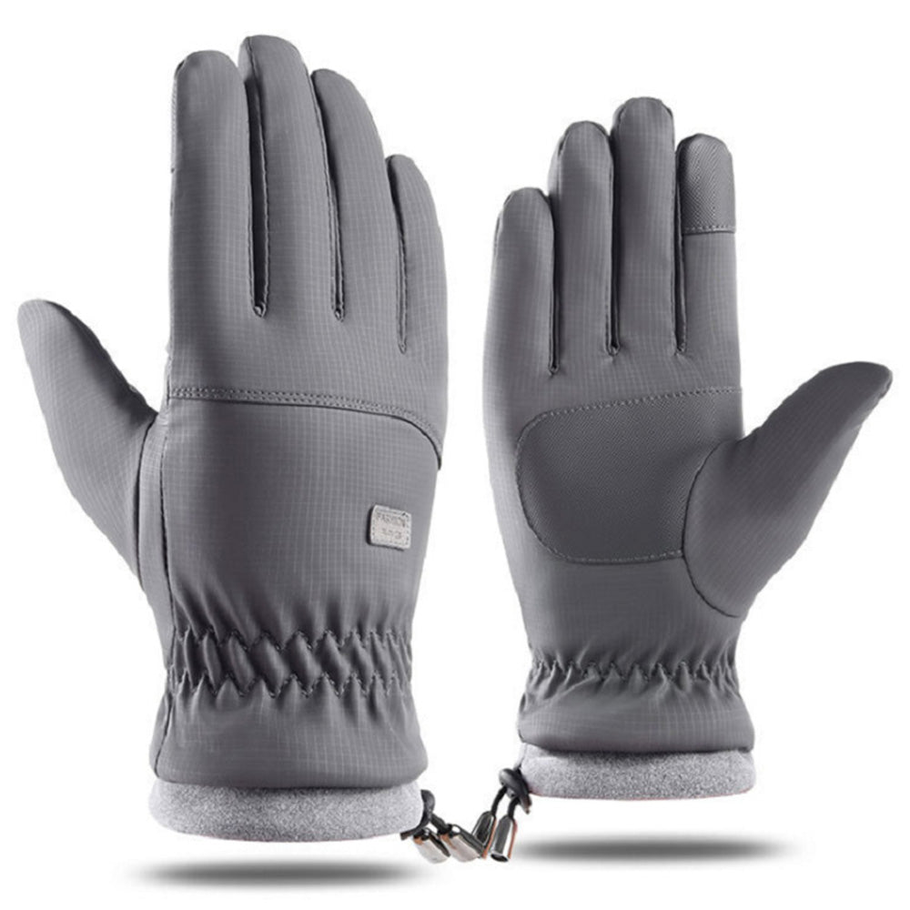 Pair of Winter Ski Gloves for Men Women Touch Screen Cycling Driving Gloves Gray