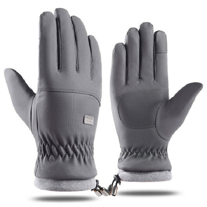 Pair of Winter Ski Gloves for Men Women Touch Screen Cycling Driving Gloves Gray