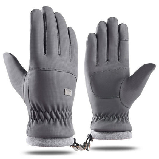 Pair of Winter Ski Gloves for Men Women Touch Screen Cycling Driving Gloves Gray