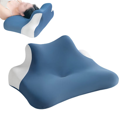Multi-Functional Ergonomic Prone Sleep Pillow for Reading Lying Phone Use Dark Blue